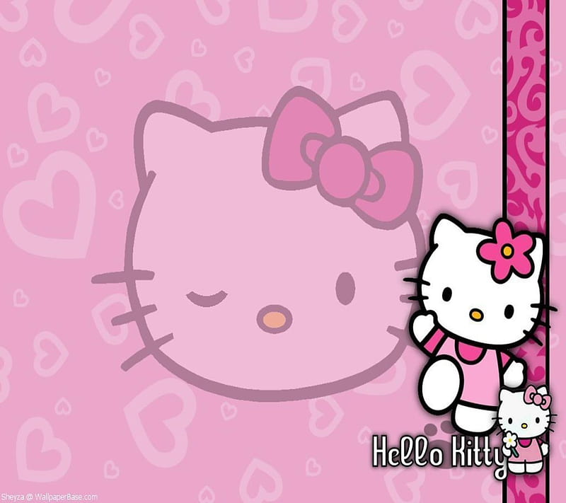 Cute Hello Kitty - Pink Background Wallpaper Download