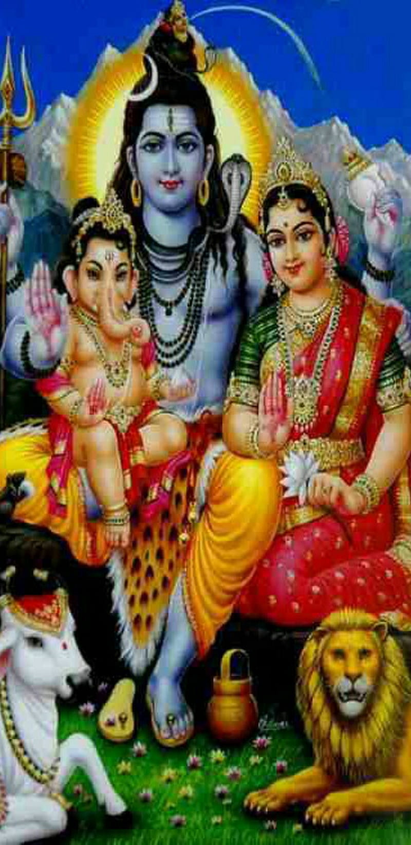 Shiva parvati ganesha, ganesha shiv, shiva parvati, ganesh, HD ...