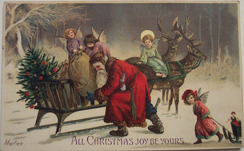 retro christmas desktop wallpaper