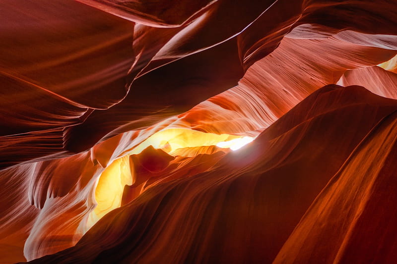 Antelope Canyon, Arizona, rocks, geology, mountains, sun light, national park, landscape, HD wallpaper
