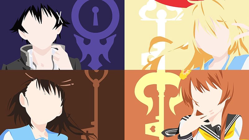 Anime, Chitoge Kirisaki, Kosaki Onodera, Marika Tachibana, Raku Ichijō, Nisekoi, HD wallpaper