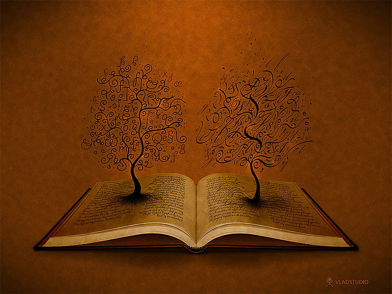 Books the Roots of Knowledge, roots, knowledge, knowing, growing, book, trees, branches, brains, HD wallpaper