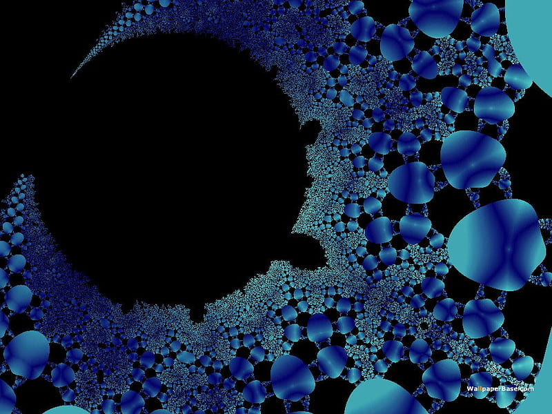 fractal 6.jpg, desenho, lacy, blue, HD wallpaper