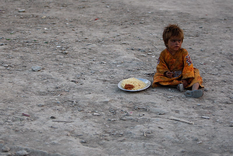 Harshness of the world, hunger, poor, child, food, HD wallpaper
