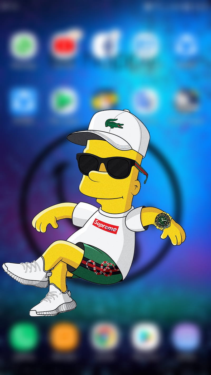 Chilling Barr, bart, relax, the simpsons, HD phone wallpaper