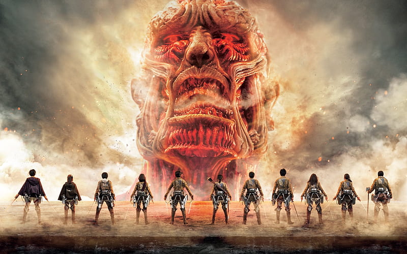 Attack On Titan, Colossus, manga, Japanese TV series, HD wallpaper
