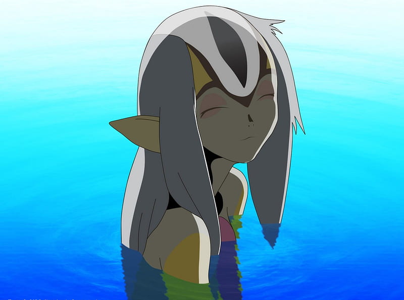 Mutio, Water, Happy Face, Anime, Smiling, Fish Girl, Blue Sub No 6, Smile, HD wallpaper