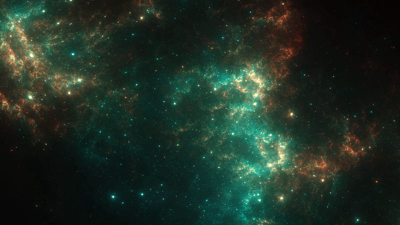 nebula, stars, glow, galaxy, space, HD wallpaper