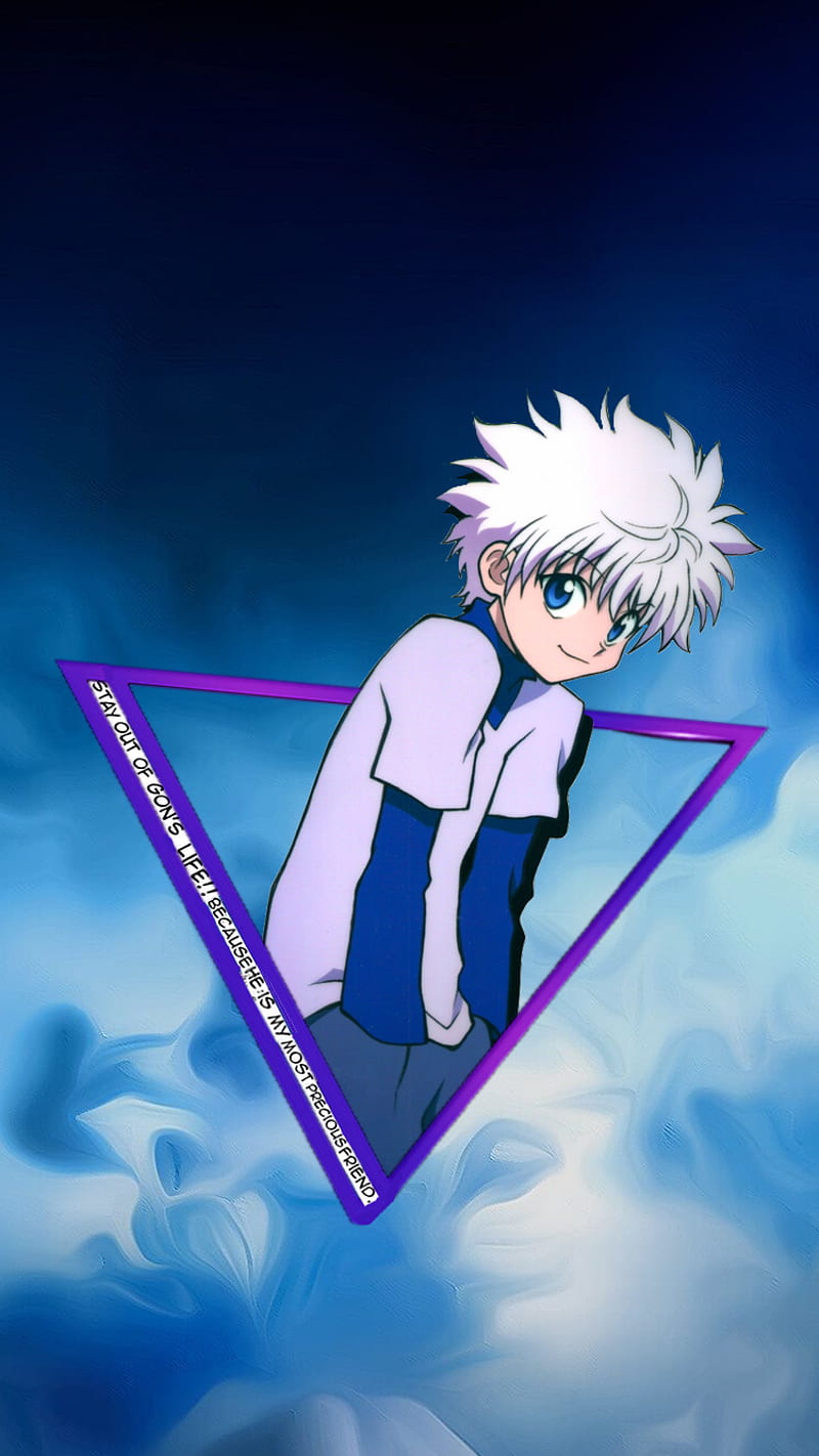 Killua Neon, hunter hunter, hunter x hunter, simple, HD phone wallpaper