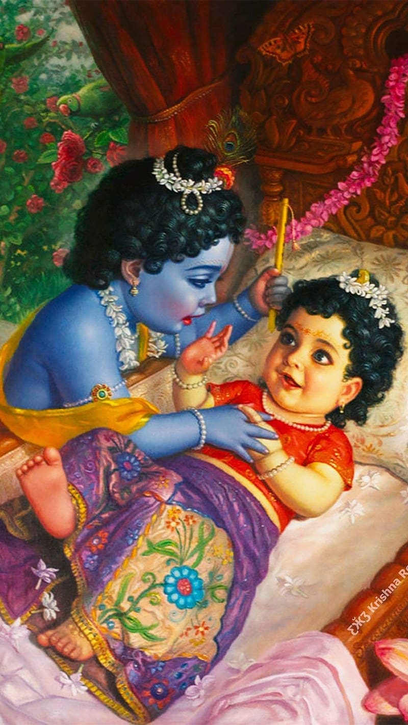 Little Radha Krishna Ji Playing, radha krishna ji, playing, lord ...