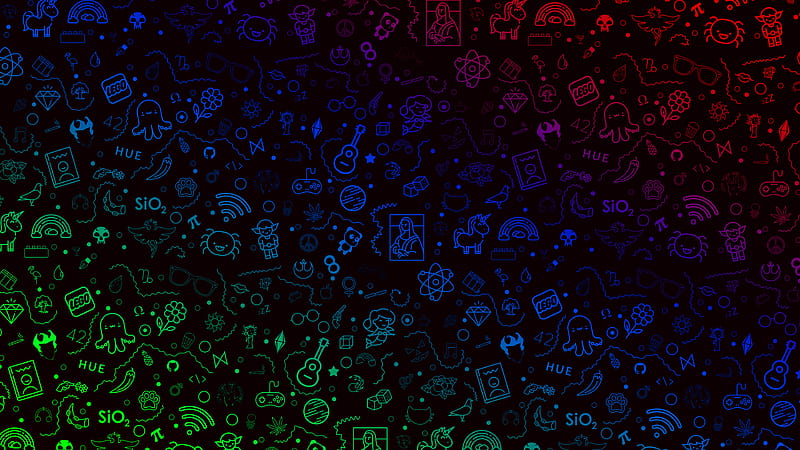 Little Icons, colorful, colors, colours, icons, little, music, solid, HD wallpaper