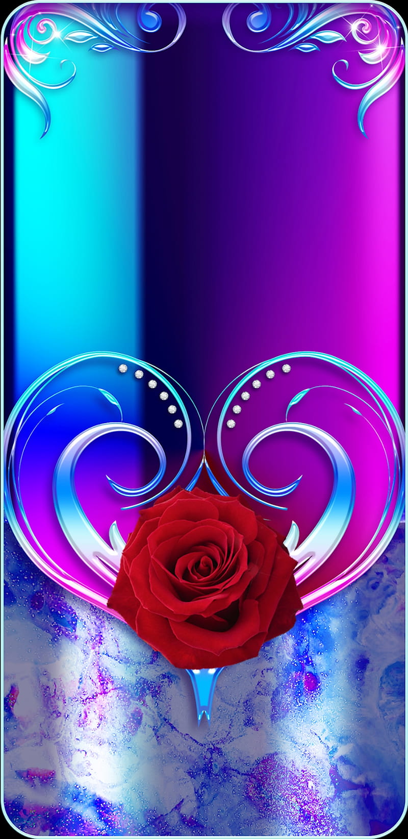 RoseBloom, bonito, bloom, floral, flower, girly, heart, pretty, purple, rose, spiritual, HD phone wallpaper