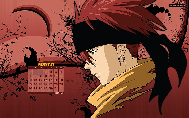Anime-March 2012 calendar themes, HD wallpaper