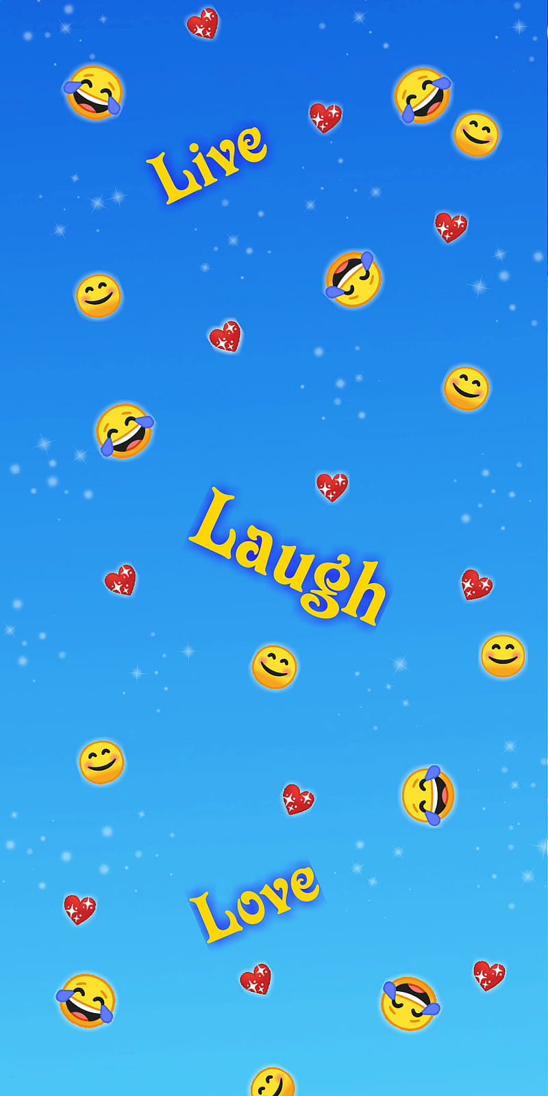 Emoji, blue, happy, laugh, love, HD phone wallpaper