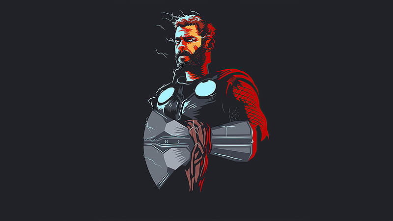 Thor, avengers, fan art, vengadores, HD wallpaper