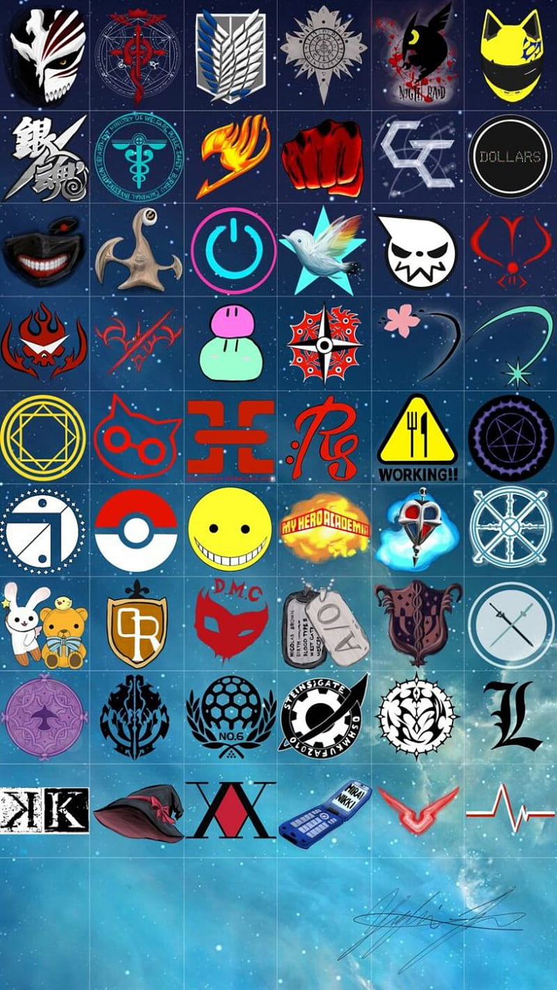Symbol Anime Logo, Anime Symbols HD phone wallpaper | Pxfuel