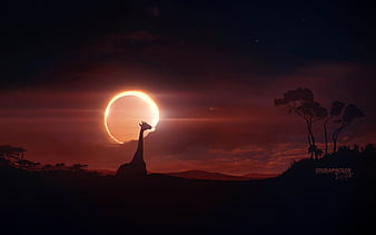 eclipse-Creative graphic design, HD wallpaper