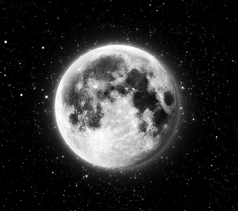 The Moon, abstract, black, dark, moon, space, HD wallpaper | Peakpx