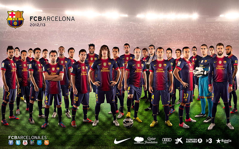 SQUAD 2012-13-FC Barcelona Club, HD wallpaper