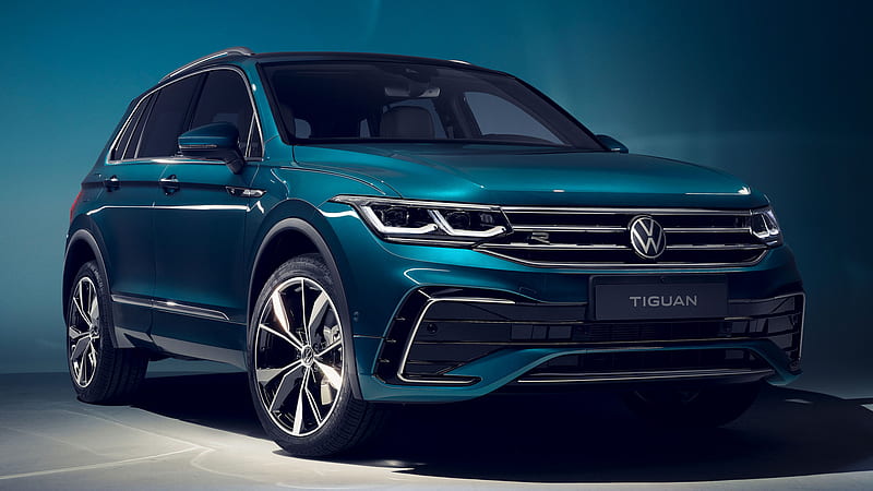 Volkswagen, Volkswagen Tiguan R-Line, Blue Car, Car, Compact Car, Crossover Car, SUV, HD wallpaper
