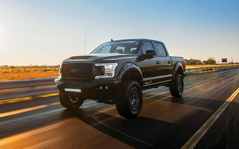 Hennessey Venom 775 Supercharged, 2020, Ford F-150, front view, large SUV, tuning F-150, new black F-150, american cars, Ford, HD wallpaper