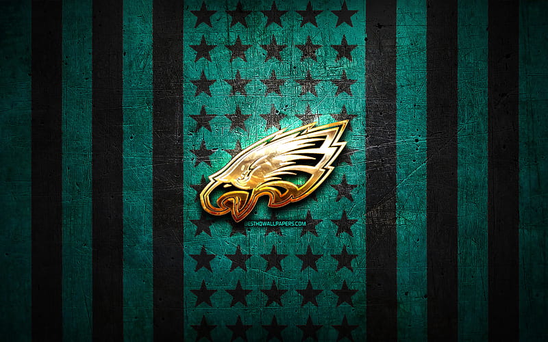 Philadelphia Eagles, logo grass texture, emblem, football lawn