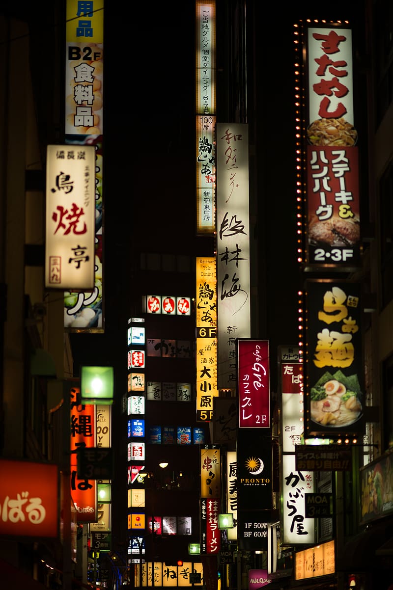 tokyo, night, street, light, japan, HD phone wallpaper