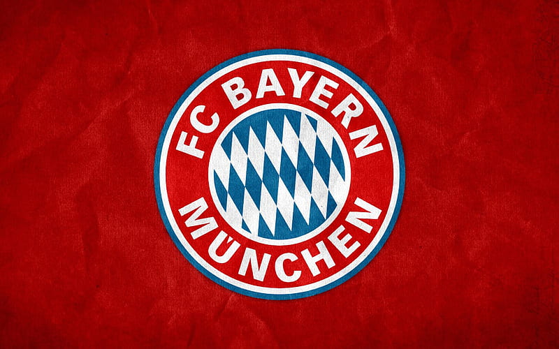 Bayern Munich FC, fan art, Germany, soccer, logo, Bundesliga, red background, german football team, creative, Bayern Munich, HD wallpaper