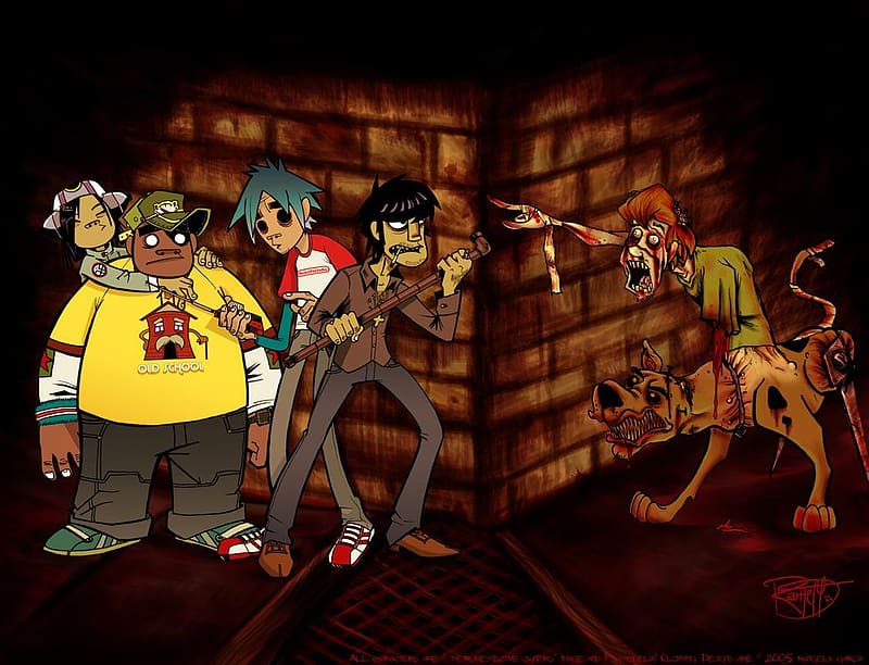Music, Gorillaz, Crossover, Scooby Doo, Shaggy Rogers, Scooby Doo (Cartoon), HD wallpaper
