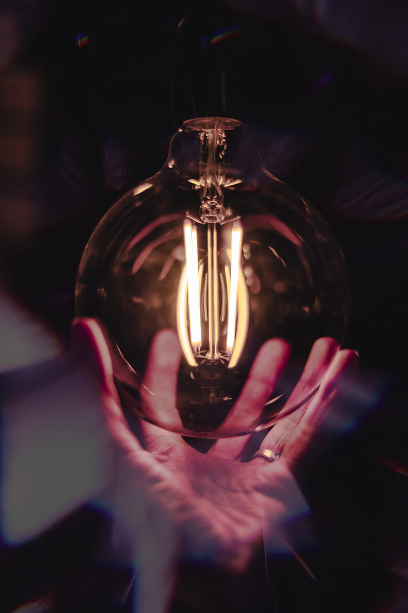 Close-Up of Person Holding Bulb, HD phone wallpaper