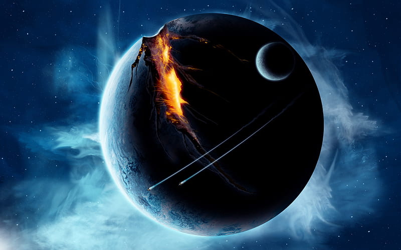 Fantasy destruction planets-Space Theme, HD wallpaper