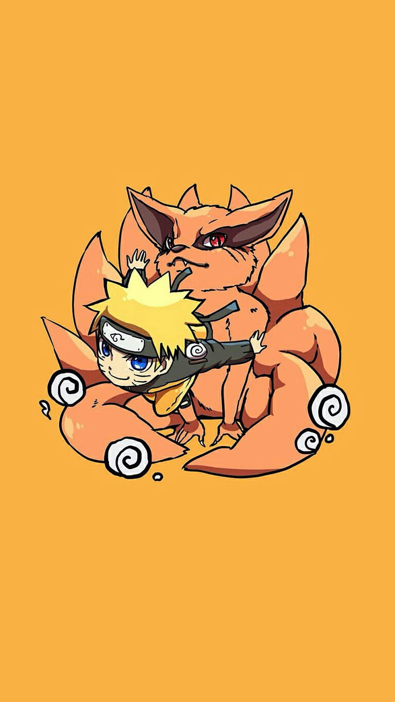 Naruto, anime, awesome, fighter, fighting, nine tails, HD phone wallpaper