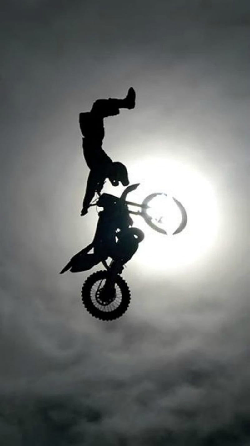 Motocross, jump, motobike, HD phone wallpaper