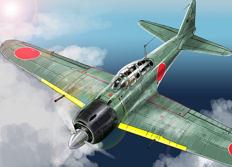 Military Aircraft, Mitsubishi A6M Zero, Aircraft, Warplane, HD wallpaper