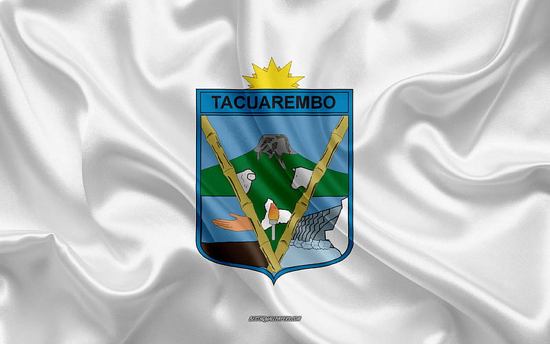Flag of Tacuarembo Department silk flag, department of Uruguay, silk texture, Tacuarembo flag, Uruguay, Tacuarembo Department, HD wallpaper