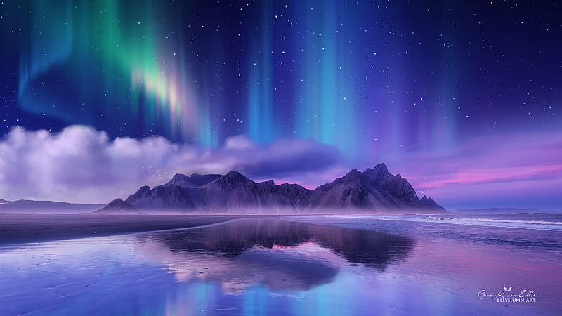 Aurora Borealis Digital Art, HD wallpaper