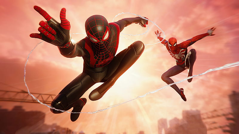 Marvels Spiderman Miles Morales and Parker, HD wallpaper