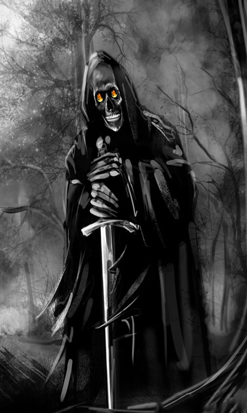 grim reaper, cool, fantasy, goth, gothic, grim, new, reaper, HD phone wallpaper