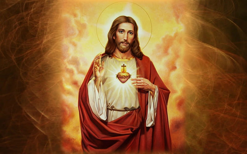 Heart of Jesus, Love, Heart, Christ, Jesus, God, HD wallpaper