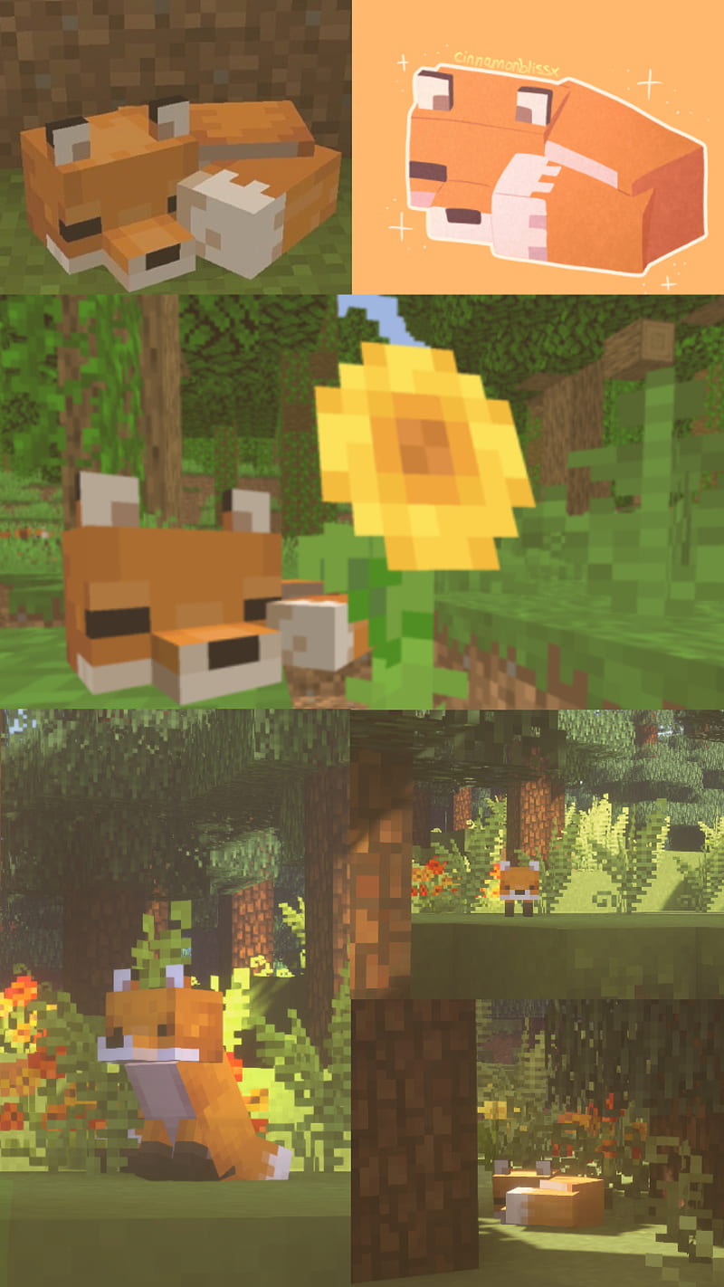 Minecraft Foxes, HD phone wallpaper | Peakpx