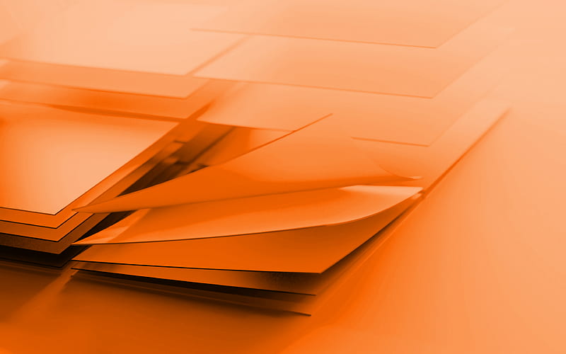 Windows orange logo Windows glass logo, Windows emblem, orange background, 3d Windows logo, Windows, HD wallpaper