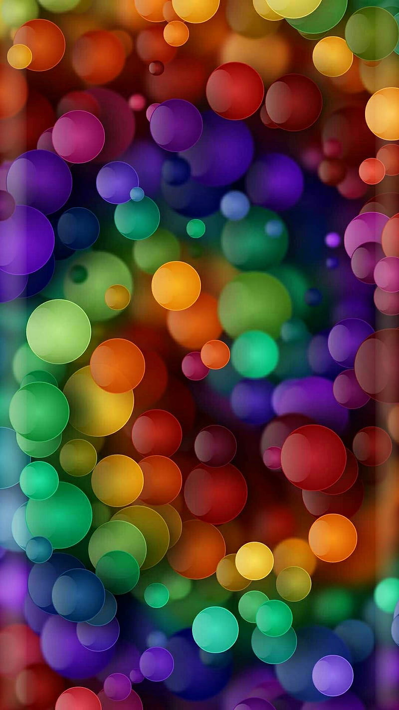 bubbles, background, color, round, HD phone wallpaper