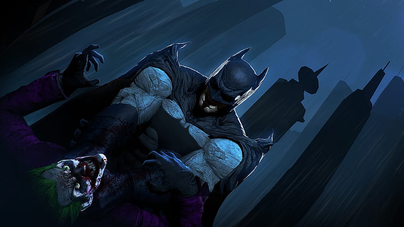 Joker Vs Batman , batman, superheroes, joker, comics, dc-comics, HD wallpaper