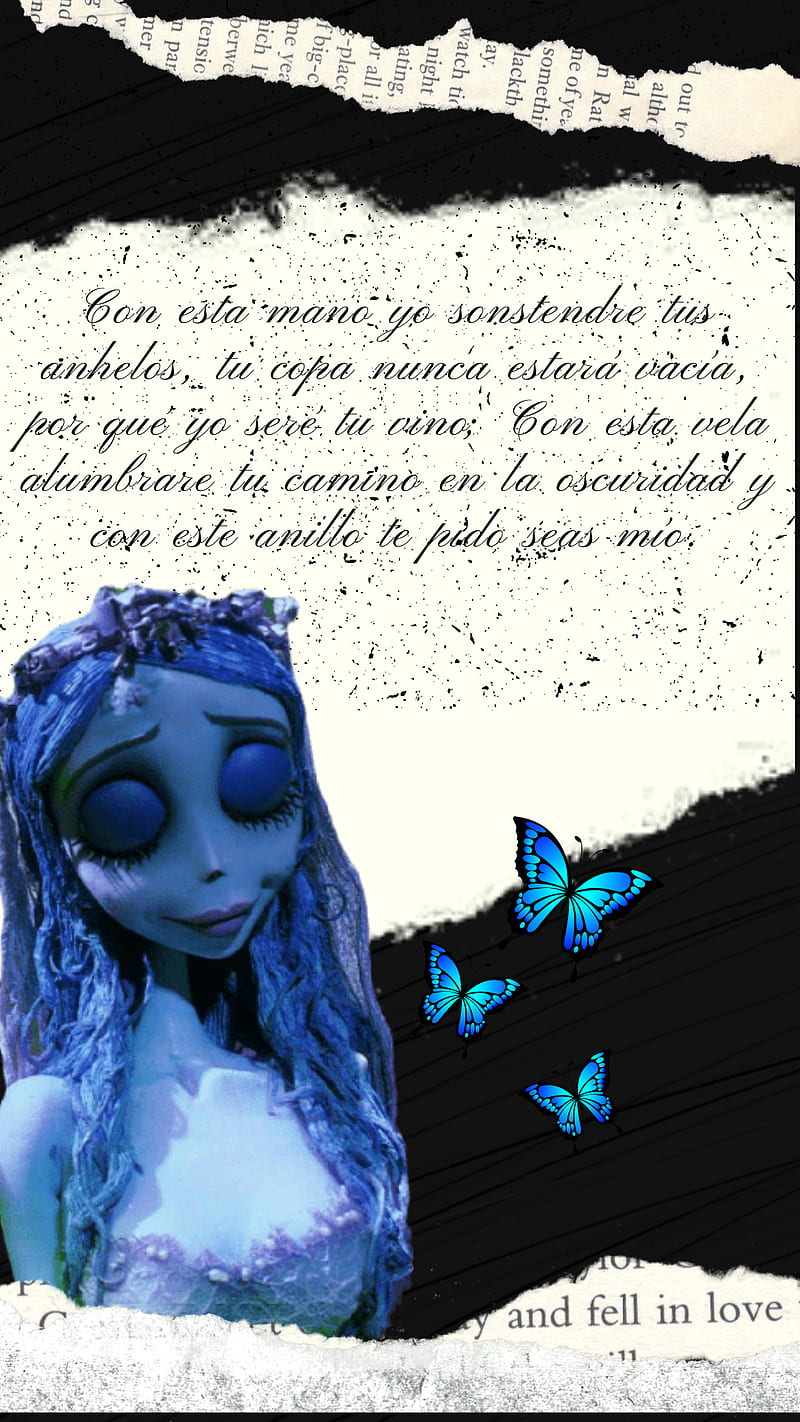 cadáver de la novia, electric blue, art, HD phone wallpaper