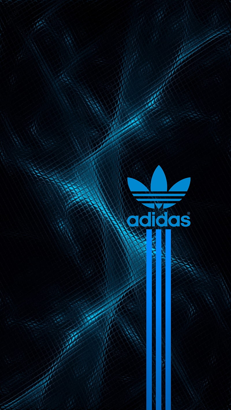adidas, blue, logo, HD phone wallpaper