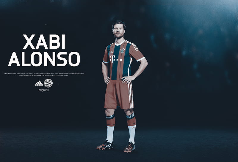 Xabi Alonso, adidas, football, Spanish, Soccer, Bayern, sport, bayern munich, HD wallpaper