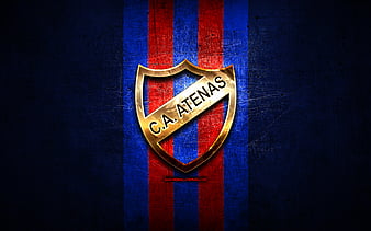 Atenas de San Carlos Uruguayan football club, silk texture, logo, emblem,  blue red flag, HD wallpaper | Peakpx