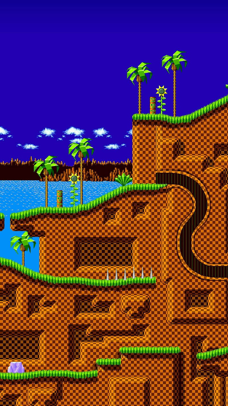 Sonic green hills, green hill zone HD wallpaper