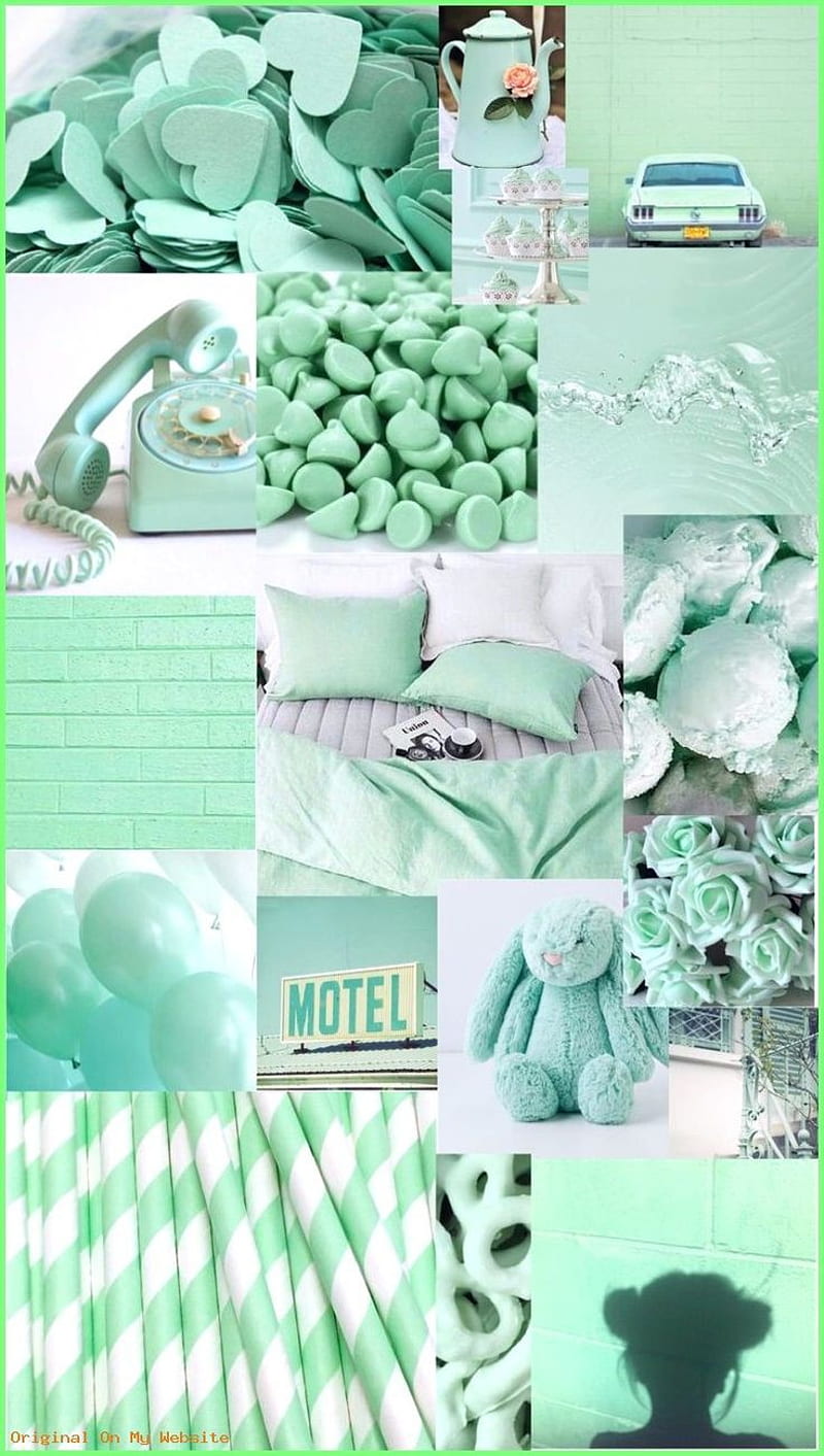 Green-blue, aestheric, cute, HD phone wallpaper | Peakpx