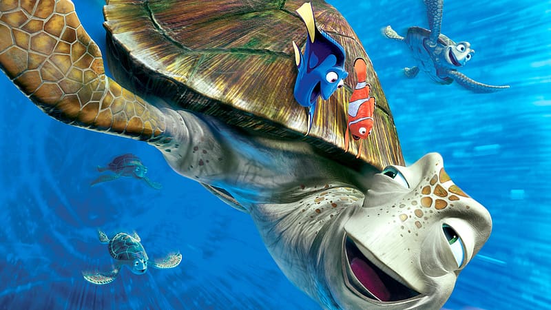 Movie, Dory (Finding Nemo), Marlin (Finding Nemo), Finding Nemo, Crush (Finding Nemo), HD wallpaper